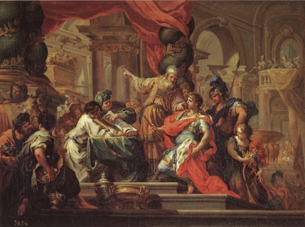 Sebastiano Conca Alexander the Great in the Temple at Jerusalem oil painting picture